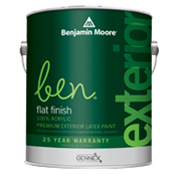 ben Waterborne Exterior Paint- Flat 0541